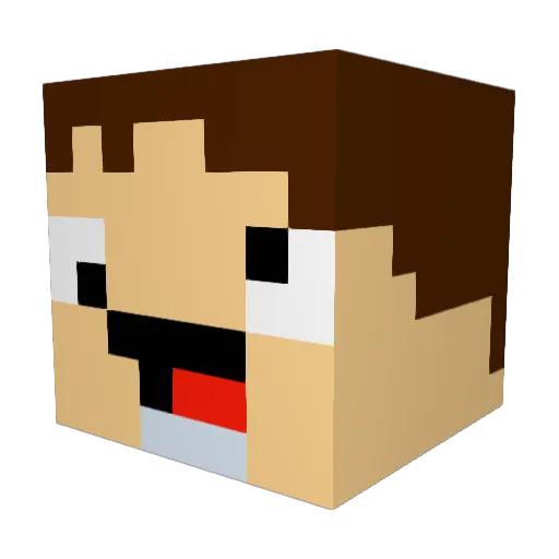Promalin Minecraft avatar head, 3D render