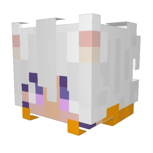 PromeUwU Minecraft avatar head, 3D render
