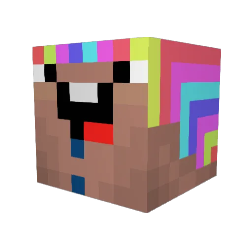 Prometheus__Fire Minecraft avatar head, 3D render