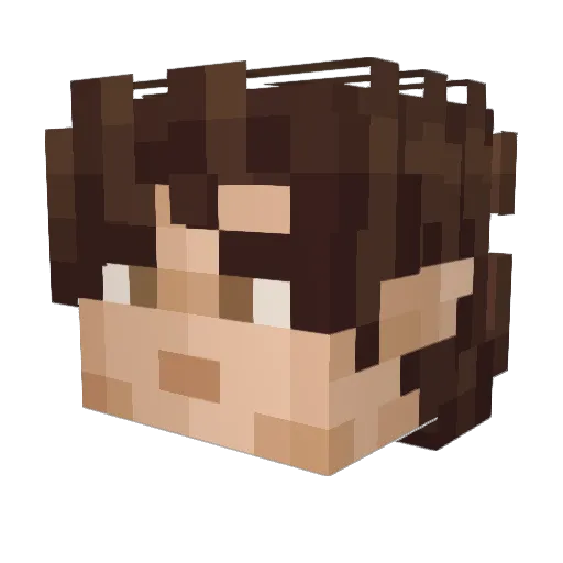 Prometheusses Minecraft avatar head, 3D render