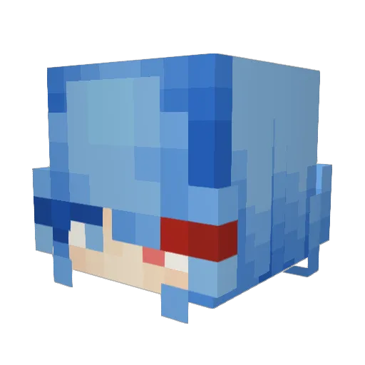 PromethiumXX Minecraft avatar head, 3D render