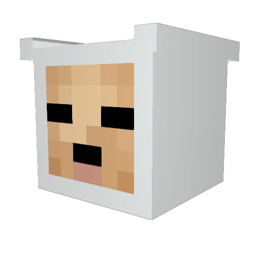 Promethu Minecraft avatar head, 3D render