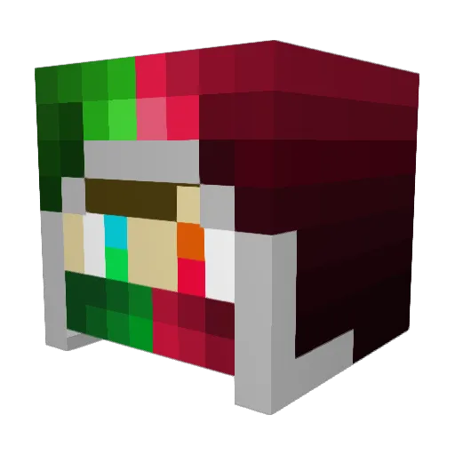 Promo_YT Minecraft avatar head, 3D render