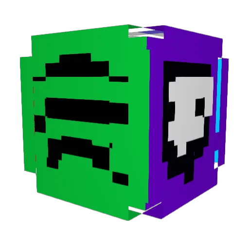 Promoewe Minecraft avatar head, 3D render