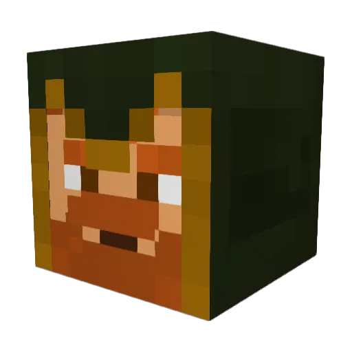 Pronator Minecraft avatar head, 3D render