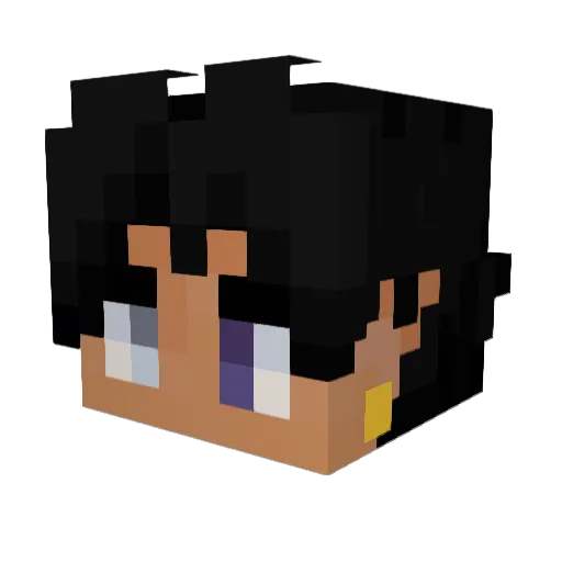 ProngedRose Minecraft avatar head, 3D render