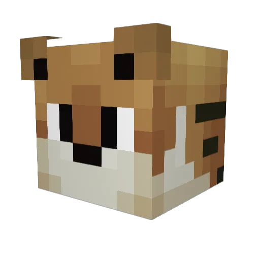 Pronixq Minecraft avatar head, 3D render