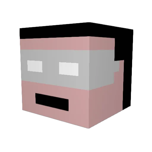 ProoZ Minecraft avatar head, 3D render