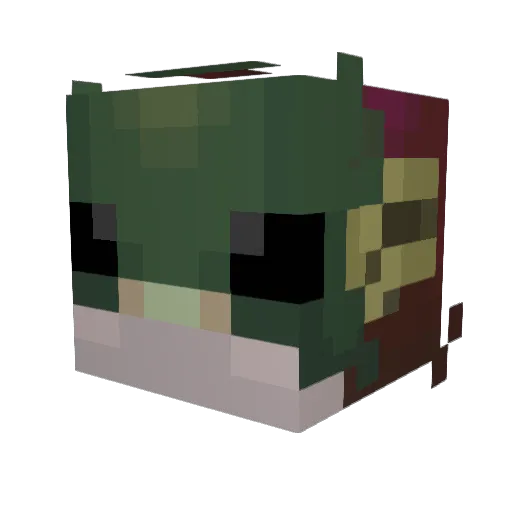 ProofTrout Minecraft avatar head, 3D render