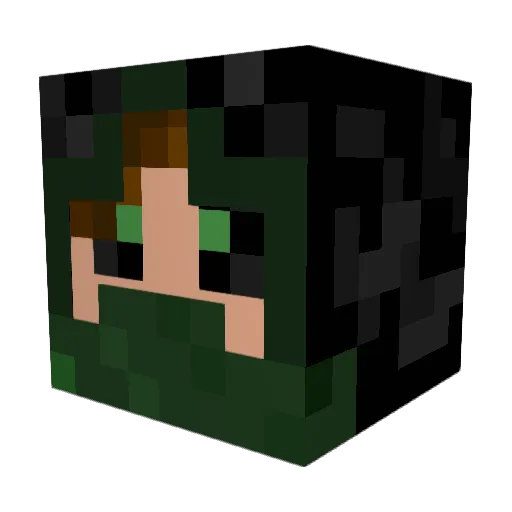 PropZii Minecraft avatar head, 3D render