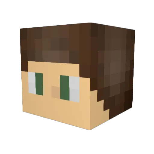 Propan2ol Minecraft avatar head, 3D render