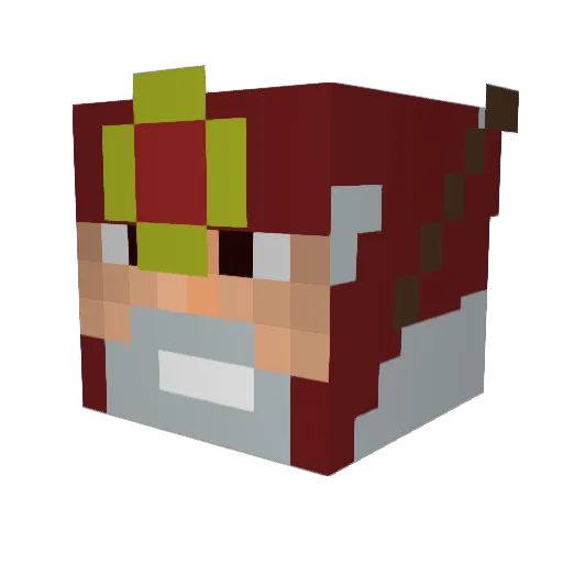 Proparno Minecraft avatar head, 3D render