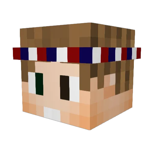 Propbi Minecraft avatar head, 3D render