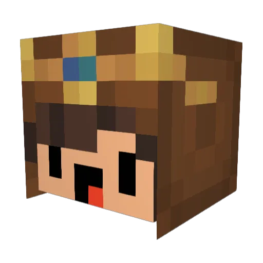 ProperCookie Minecraft avatar head, 3D render