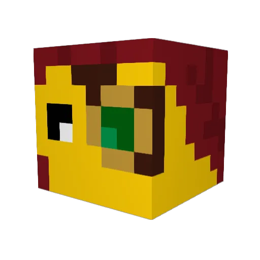 ProperGaming592 Minecraft avatar head, 3D render