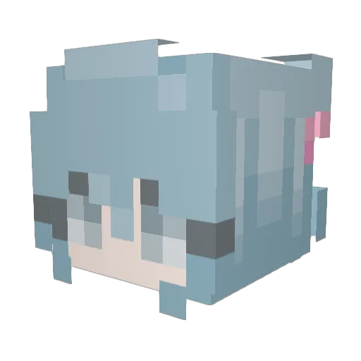 ProperScroodle Minecraft avatar head, 3D render
