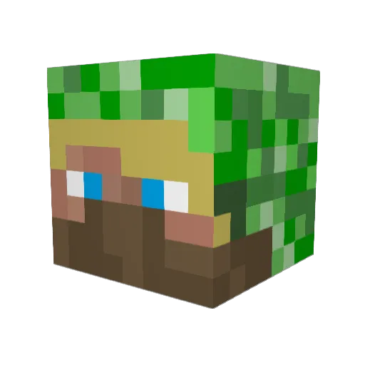 Properly Minecraft avatar head, 3D render