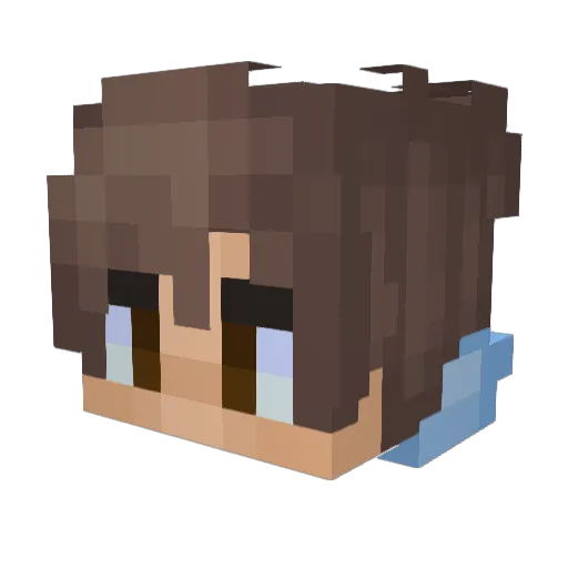 Propernub Minecraft avatar head, 3D render