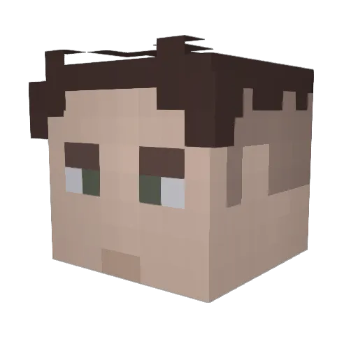 ProphetBandit Minecraft avatar head, 3D render