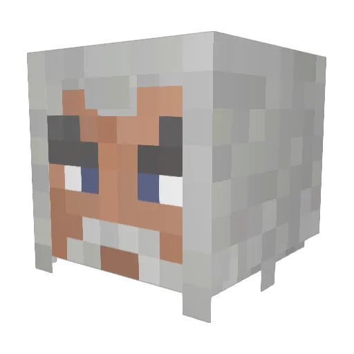ProphetV Minecraft avatar head, 3D render