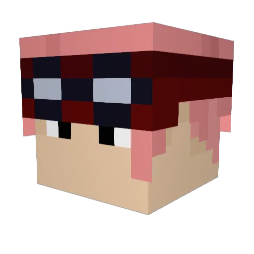 Prophetic Minecraft avatar head, 3D render