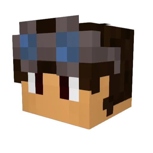 Propnen Minecraft avatar head, 3D render
