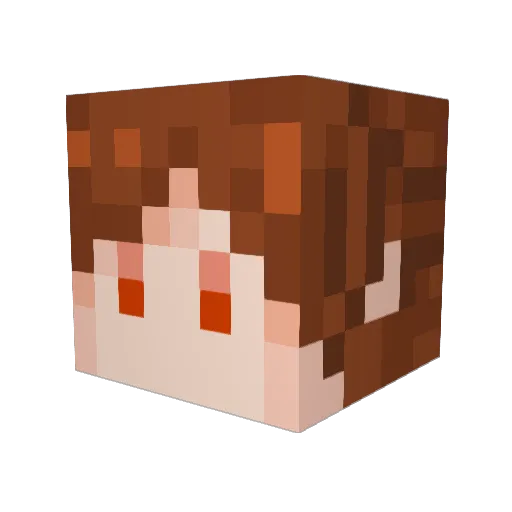 ProportionalR Minecraft avatar head, 3D render
