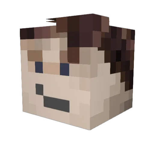 Proprius Minecraft avatar head, 3D render