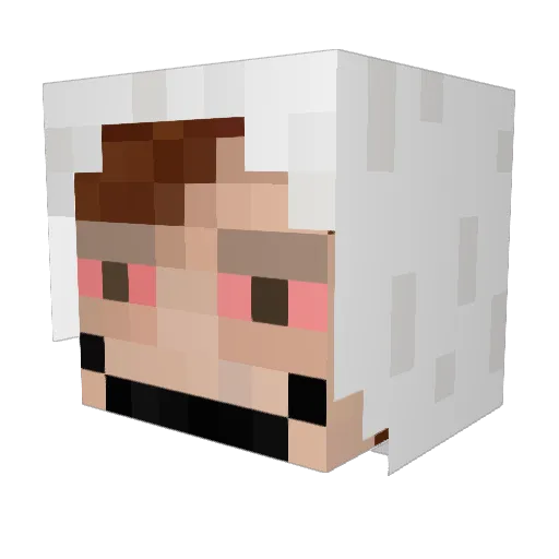 Proqze Minecraft avatar head, 3D render