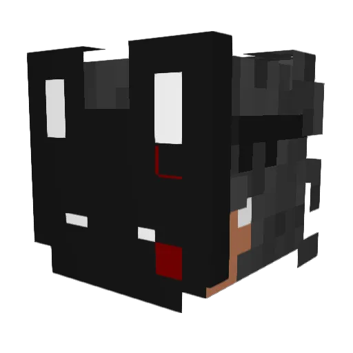 ProsKadet Minecraft avatar head, 3D render