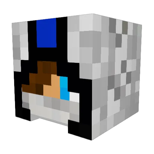 ProsThar Minecraft avatar head, 3D render