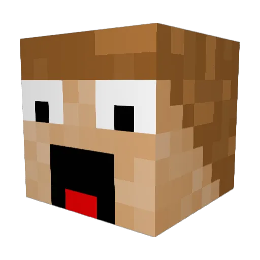 Prosalto Minecraft avatar head, 3D render