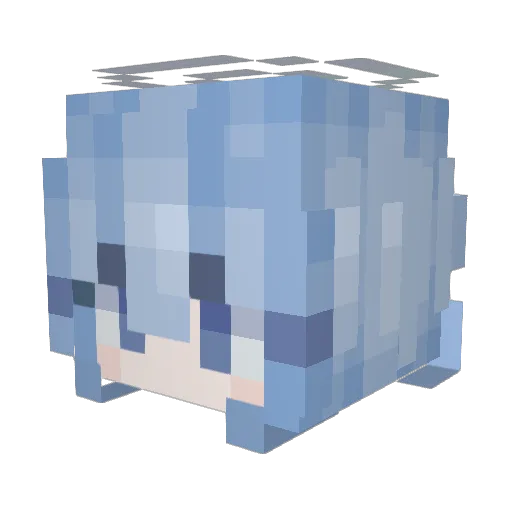 Prosandal Minecraft avatar head, 3D render