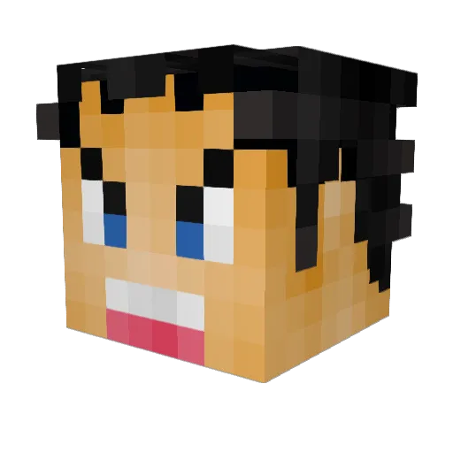 ProsecutorGodotV Minecraft avatar head, 3D render