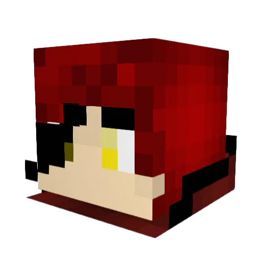 ProspectorZirc Minecraft avatar head, 3D render
