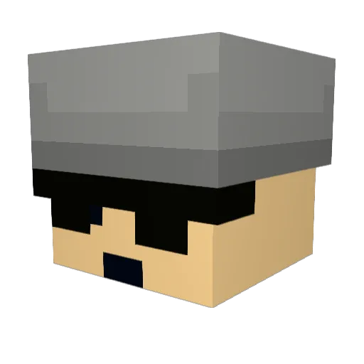 Prosperation Minecraft avatar head, 3D render