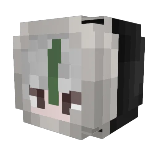 Prosperity_ Minecraft avatar head, 3D render