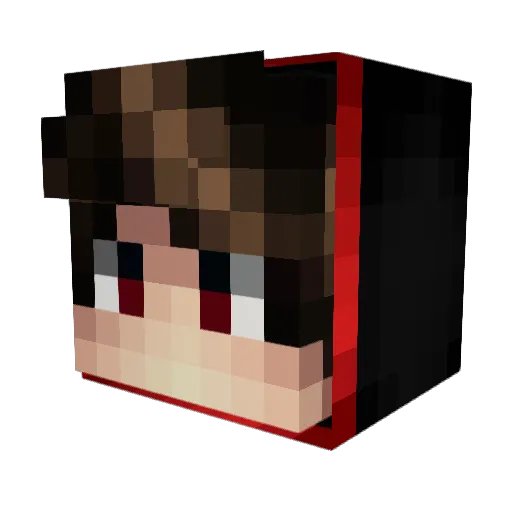 Prosteq Minecraft avatar head, 3D render