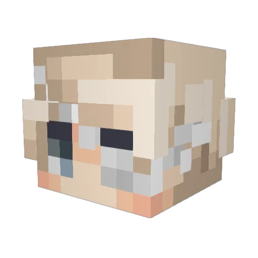 ProstoFainerYT Minecraft avatar head, 3D render
