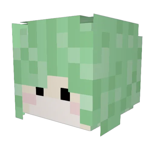 Protectorbasil Minecraft avatar head, 3D render