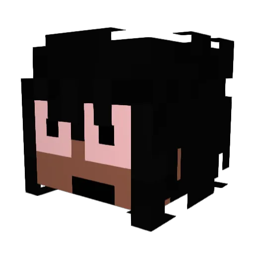 Protellix Minecraft avatar head, 3D render