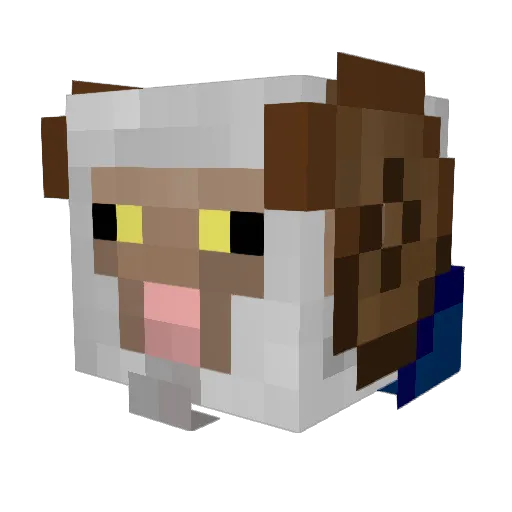 ProterMcGoater Minecraft avatar head, 3D render