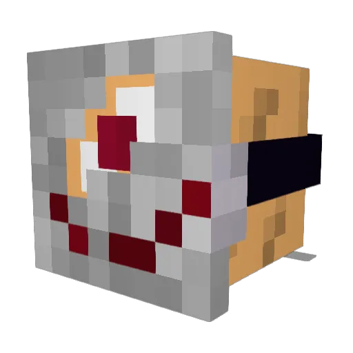 Prothentus Minecraft avatar head, 3D render