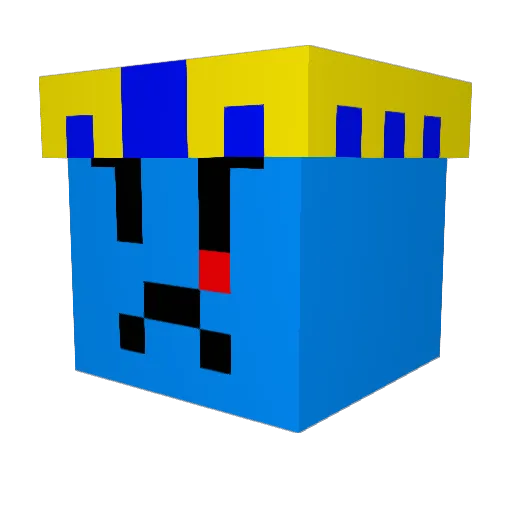 ProtoCircuits Minecraft avatar head, 3D render