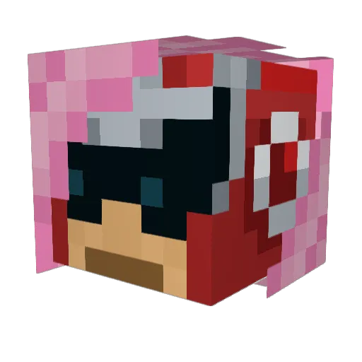 ProtoMin Minecraft avatar head, 3D render