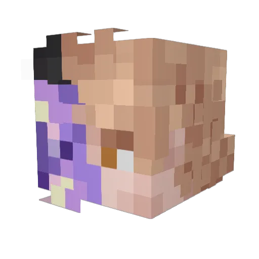 ProtoRey Minecraft avatar head, 3D render
