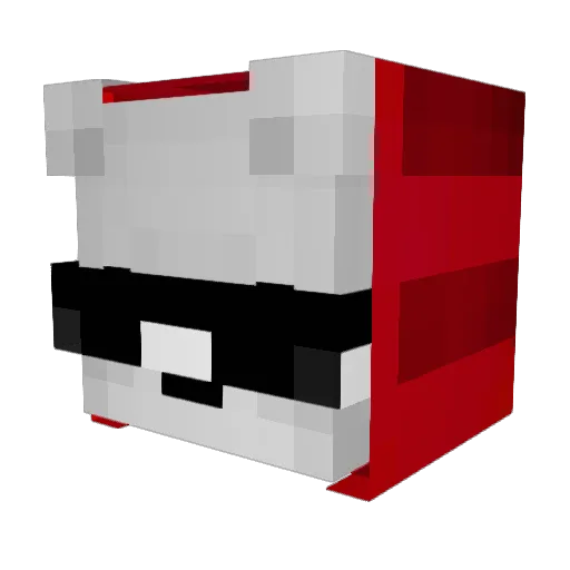 ProtoTV Minecraft avatar head, 3D render