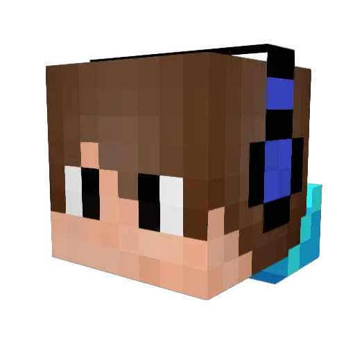 Proto_518 Minecraft avatar head, 3D render