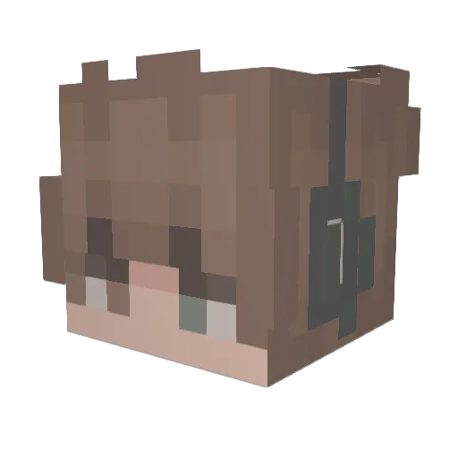 Protoconic Minecraft avatar head, 3D render