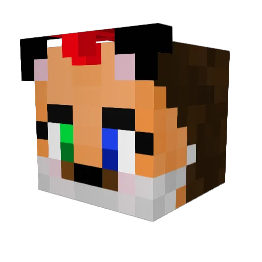 Protocyon Minecraft avatar head, 3D render